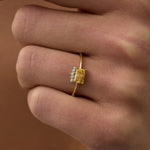 14 Ayar Altın Quartz Dikdörtgen Pırlanta Yüzük RG041 | altın | Ronaff Pırlanta | Tektaş Yüzük, Pırlanta Yüzük, Kolye, Küpe