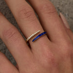 14 Ayar Altın Lacivert Mineli ve Pırlantalı Yüzük RG065 | altın | Ronaff Pırlanta | Tektaş Yüzük, Pırlanta Yüzük, Kolye, Küpe