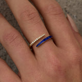 14 Ayar Altın Lacivert Mineli ve Pırlantalı Yüzük RG065 | altın | Ronaff Pırlanta | Tektaş Yüzük, Pırlanta Yüzük, Kolye, Küpe