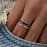 14 Ayar Altın Lacivert Mineli ve Pırlantalı Yüzük RG065 | altın | Ronaff Pırlanta | Tektaş Yüzük, Pırlanta Yüzük, Kolye, Küpe