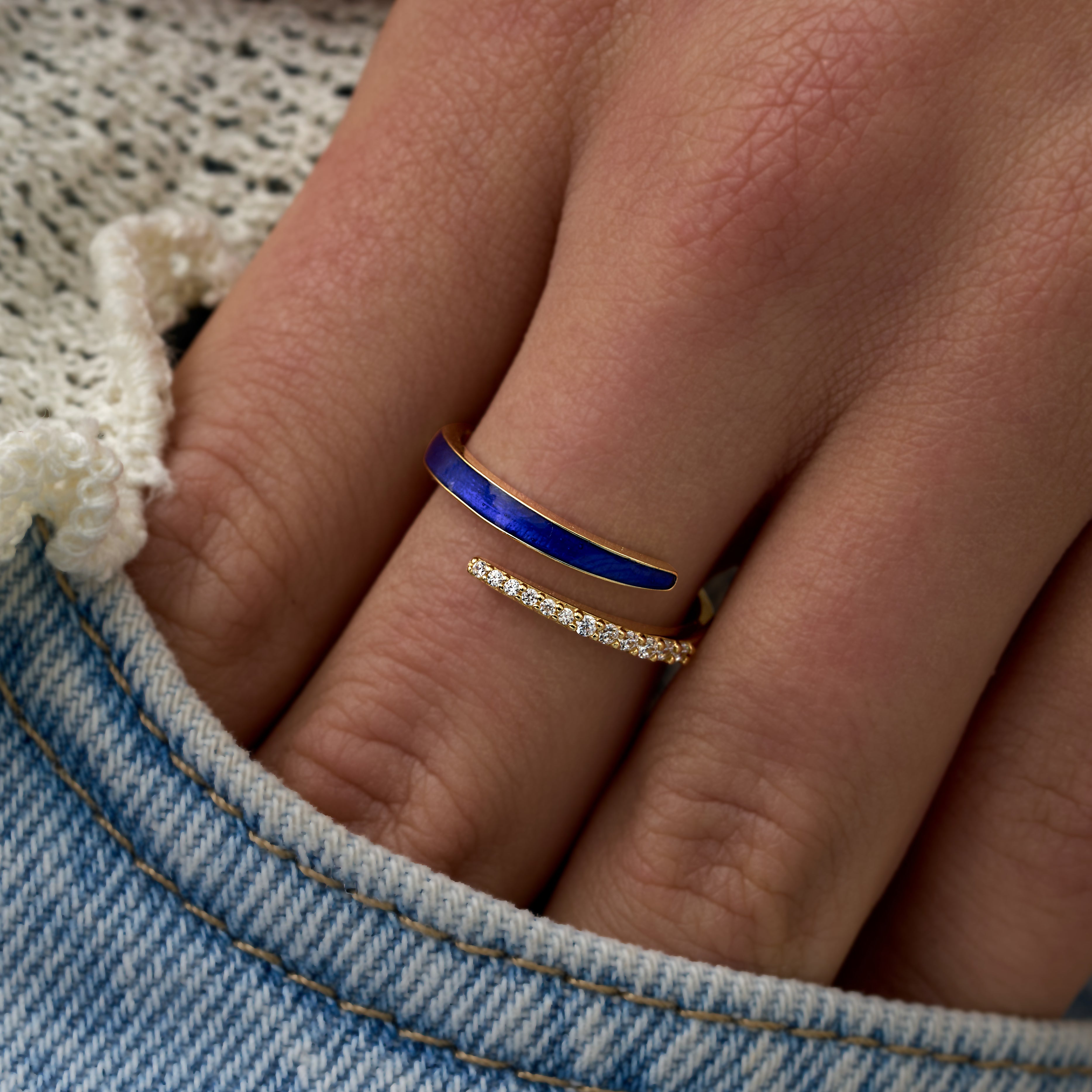 14 Ayar Altın Lacivert Mineli ve Pırlantalı Yüzük RG065 | altın | Ronaff Pırlanta | Tektaş Yüzük, Pırlanta Yüzük, Kolye, Küpe