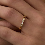 14 Ayar Altın Baget Küçük Taşlı Pırlanta Yüzük RG077 | altın | Ronaff Pırlanta | Tektaş Yüzük, Pırlanta Yüzük, Kolye, Küpe