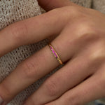 14 Ayar Altın Pembe Safir Taşlı Minimal Yüzük RG067 | altın | Ronaff Pırlanta | Tektaş Yüzük, Pırlanta Yüzük, Kolye, Küpe