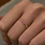 14 Ayar Altın Pembe Safir Taşlı Minimal Yüzük RG067 | altın | Ronaff Pırlanta | Tektaş Yüzük, Pırlanta Yüzük, Kolye, Küpe