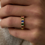 14 Ayar Altın Renkli Baget Taşlı Yüzük RG069 | altın | Ronaff Pırlanta | Tektaş Yüzük, Pırlanta Yüzük, Kolye, Küpe