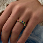 14 Ayar Altın Renkli Baget Taşlı Yüzük RG069 | altın | Ronaff Pırlanta | Tektaş Yüzük, Pırlanta Yüzük, Kolye, Küpe