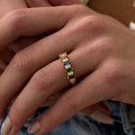 14 Ayar Altın Renkli Baget Taşlı Yüzük RG069 | altın | Ronaff Pırlanta | Tektaş Yüzük, Pırlanta Yüzük, Kolye, Küpe