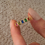 14 Ayar Altın Renkli Baget Taşlı Yüzük RG069 | altın | Ronaff Pırlanta | Tektaş Yüzük, Pırlanta Yüzük, Kolye, Küpe