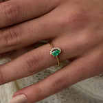 14 Ayar Altın Zümrüt Damla Kesim Pırlanta Yüzük RG070 | altın | Ronaff Pırlanta | Tektaş Yüzük, Pırlanta Yüzük, Kolye, Küpe