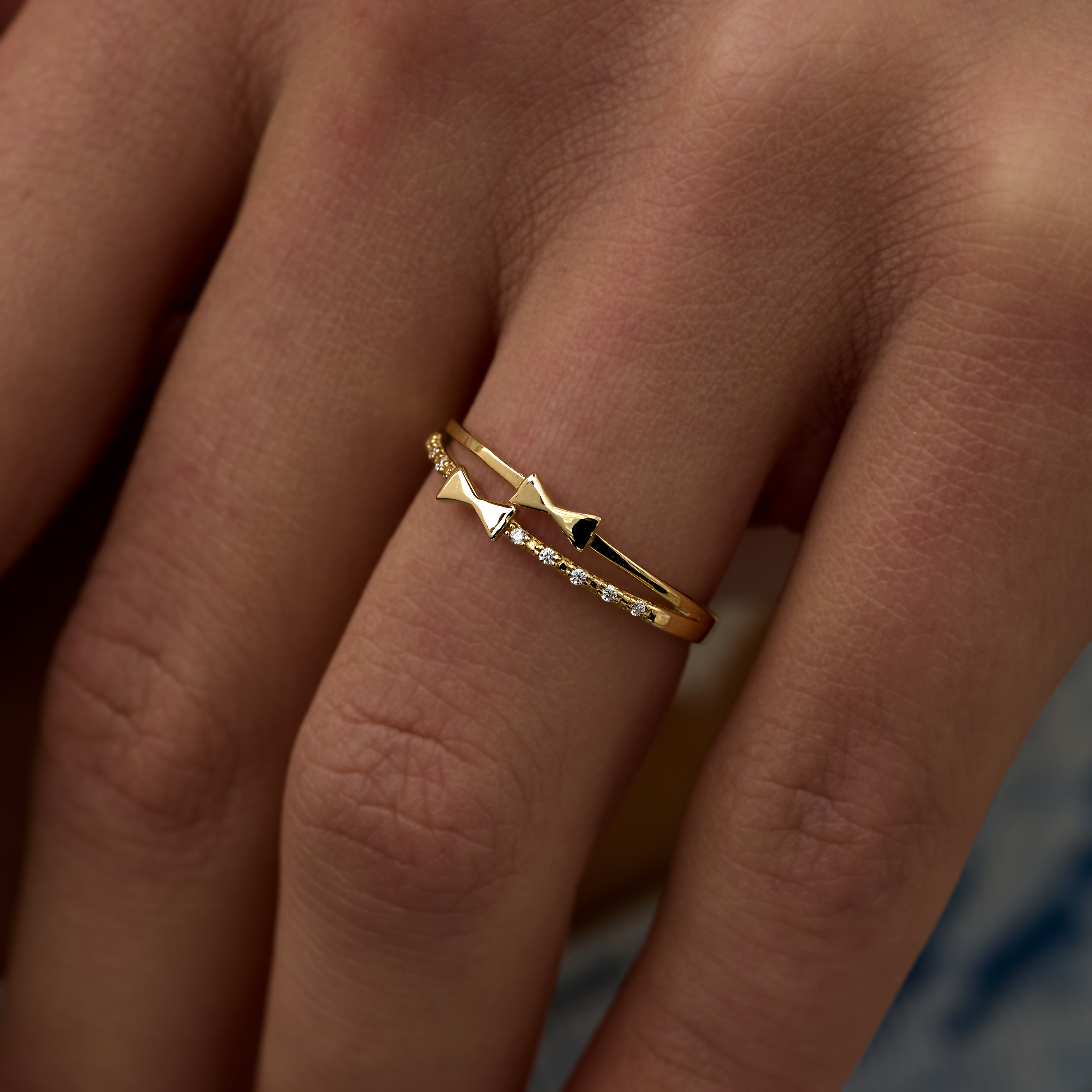 14 Ayar Altın Desenli Şerit Pırlanta Yüzük RG072 | altın | Ronaff Pırlanta | Tektaş Yüzük, Pırlanta Yüzük, Kolye, Küpe