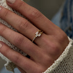 14 Ayar Altın Baget Şeritli Pırlanta Yüzük RG073 | altın | Ronaff Pırlanta | Tektaş Yüzük, Pırlanta Yüzük, Kolye, Küpe