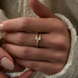 14 Ayar Altın Baget Şeritli Pırlanta Yüzük RG073 | altın | Ronaff Pırlanta | Tektaş Yüzük, Pırlanta Yüzük, Kolye, Küpe