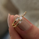 14 Ayar Altın Baget Şeritli Pırlanta Yüzük RG073 | altın | Ronaff Pırlanta | Tektaş Yüzük, Pırlanta Yüzük, Kolye, Küpe