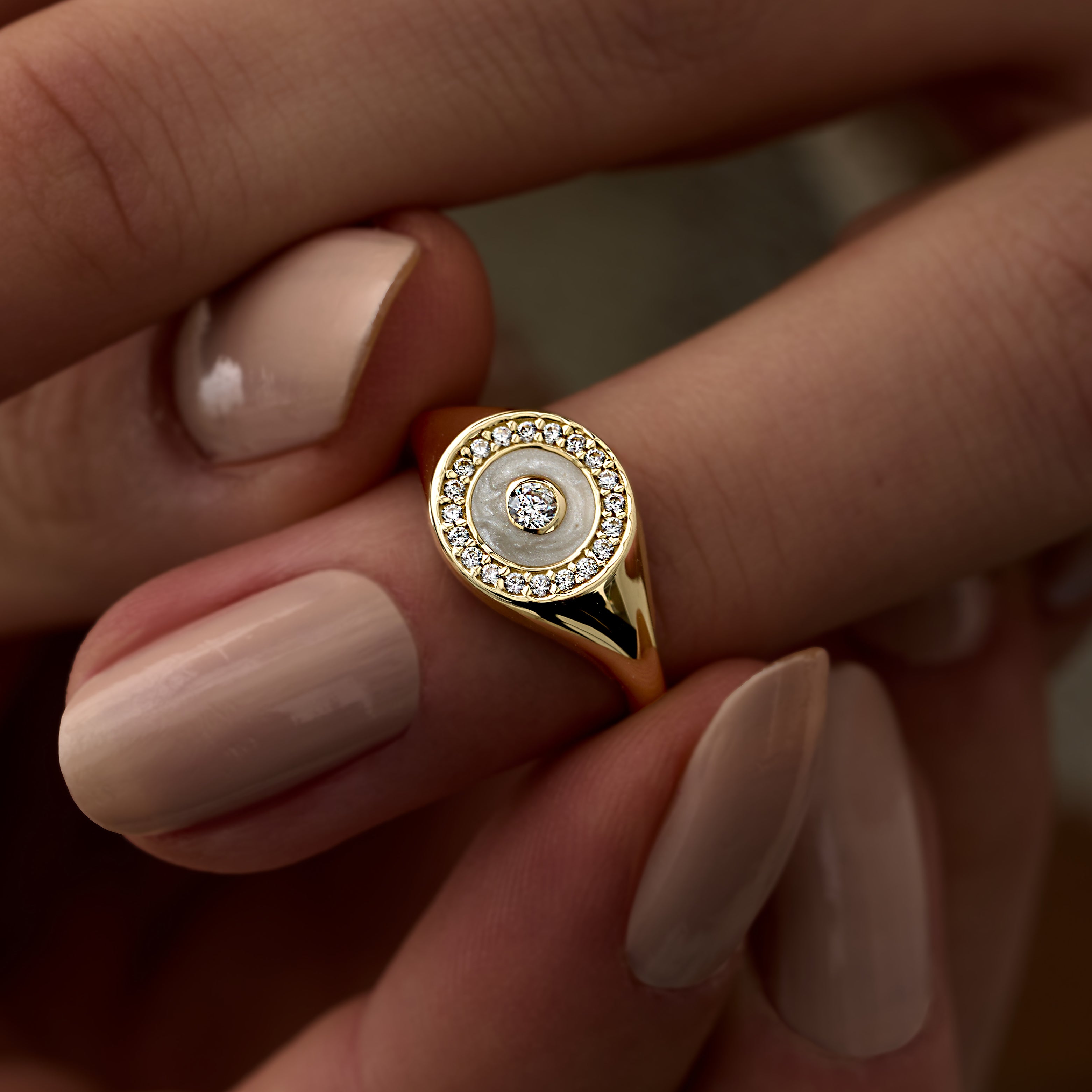 14 Ayar Altın Yuvarlak Formlu Pırlanta Yüzük RG076 | altın | Ronaff Pırlanta | Tektaş Yüzük, Pırlanta Yüzük, Kolye, Küpe