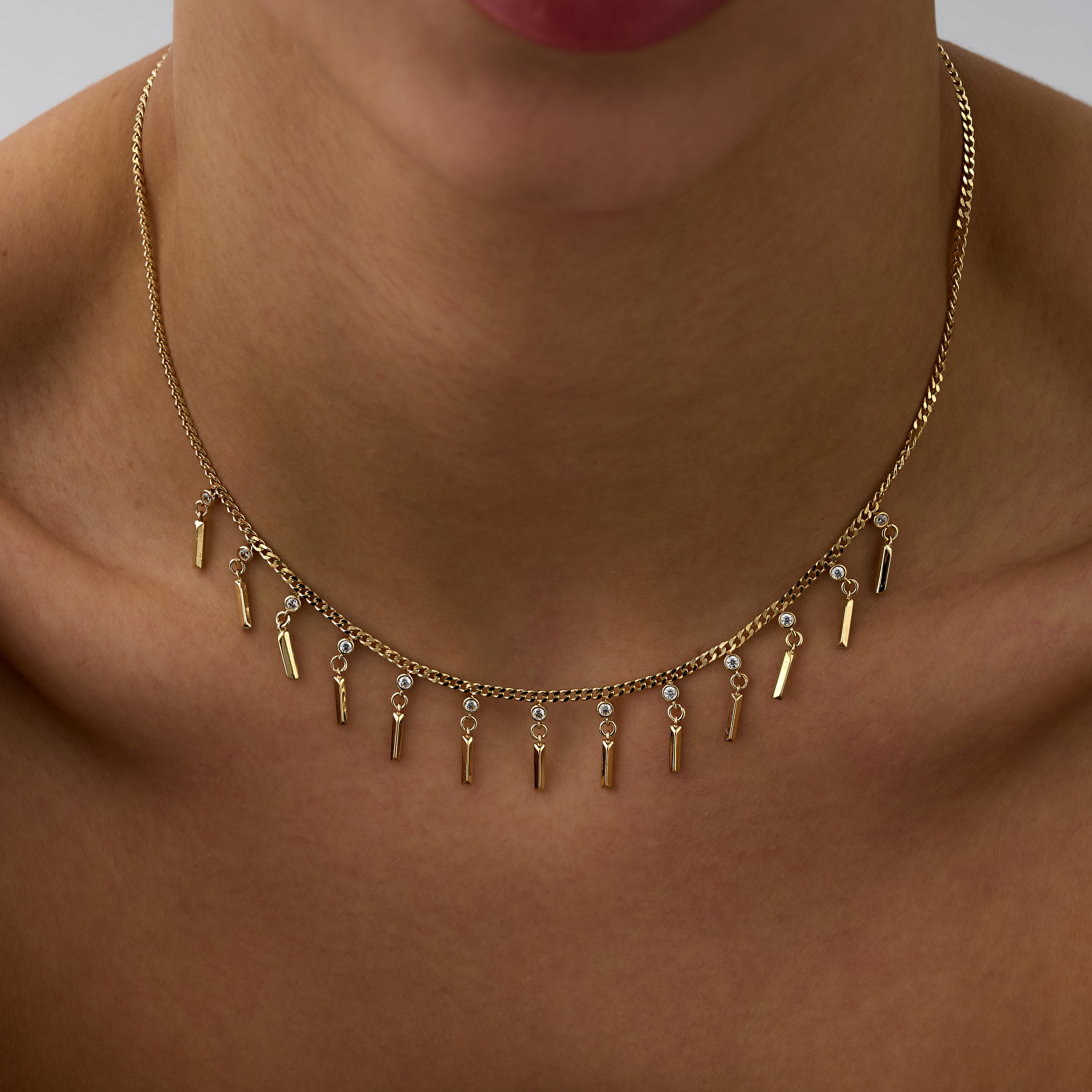 14 Ayar Altın Sallantılı Dikdörtgen Pırlanta Kolye RG080 | altın | Ronaff Pırlanta | Tektaş Yüzük, Pırlanta Yüzük, Kolye, Küpe