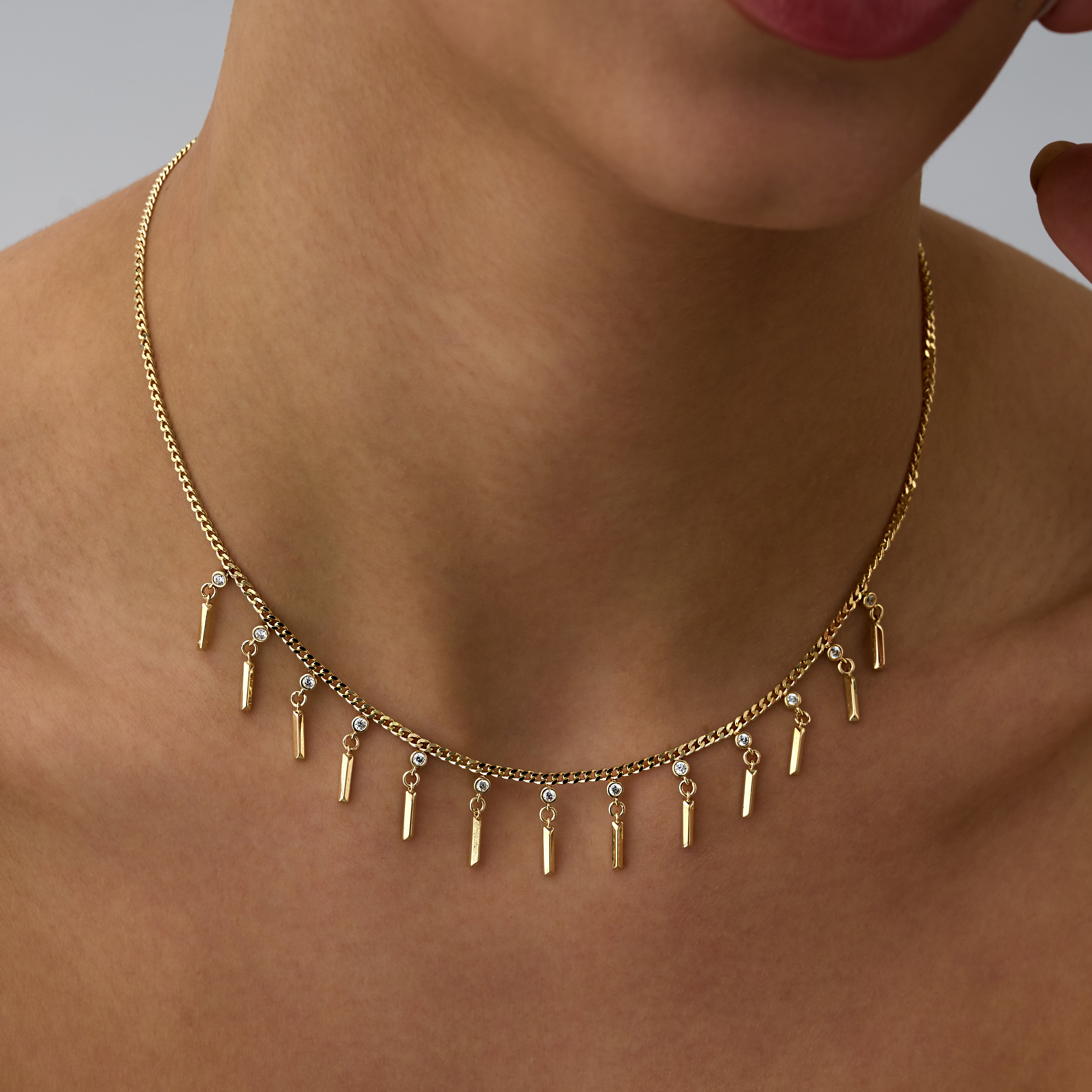 14 Ayar Altın Sallantılı Dikdörtgen Pırlanta Kolye RG080 | altın | Ronaff Pırlanta | Tektaş Yüzük, Pırlanta Yüzük, Kolye, Küpe