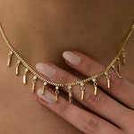 14 Ayar Altın Sallantılı Dikdörtgen Pırlanta Kolye RG080 | altın | Ronaff Pırlanta | Tektaş Yüzük, Pırlanta Yüzük, Kolye, Küpe