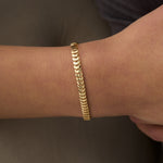 14 Ayar Altın Kavisli Zincir Bileklik RG088 | altın | Ronaff Pırlanta | Tektaş Yüzük, Pırlanta Yüzük, Kolye, Küpe