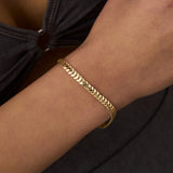 14 Ayar Altın Kavisli Zincir Bileklik RG088 | altın | Ronaff Pırlanta | Tektaş Yüzük, Pırlanta Yüzük, Kolye, Küpe