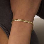 14 Ayar Altın Kavisli Zincir Bileklik RG088 | altın | Ronaff Pırlanta | Tektaş Yüzük, Pırlanta Yüzük, Kolye, Küpe