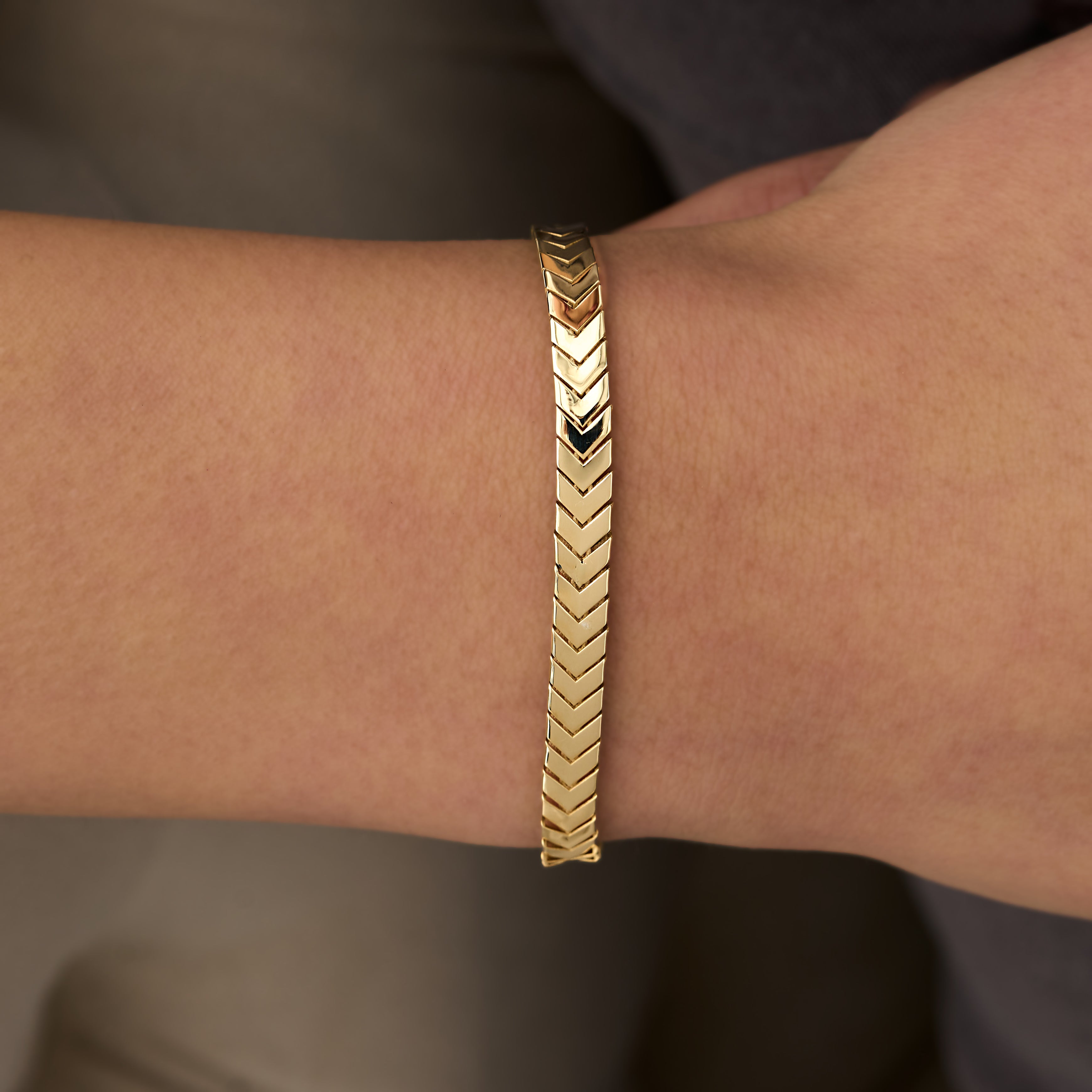 14 Ayar Altın V Formlu Bileklik RG089 | altın | Ronaff Pırlanta | Tektaş Yüzük, Pırlanta Yüzük, Kolye, Küpe