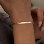 14 Ayar Altın Dalga Desenli Bileklik RG090 | altın | Ronaff Pırlanta | Tektaş Yüzük, Pırlanta Yüzük, Kolye, Küpe