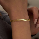 14 Ayar Altın Dalga Desenli Bileklik RG090 | altın | Ronaff Pırlanta | Tektaş Yüzük, Pırlanta Yüzük, Kolye, Küpe