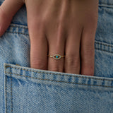 14 Ayar Minimal Nazar Boncuklu Pırlantalı Altın Yüzük RG025 | altın | Ronaff Pırlanta | Tektaş Yüzük, Pırlanta Yüzük, Kolye, Küpe