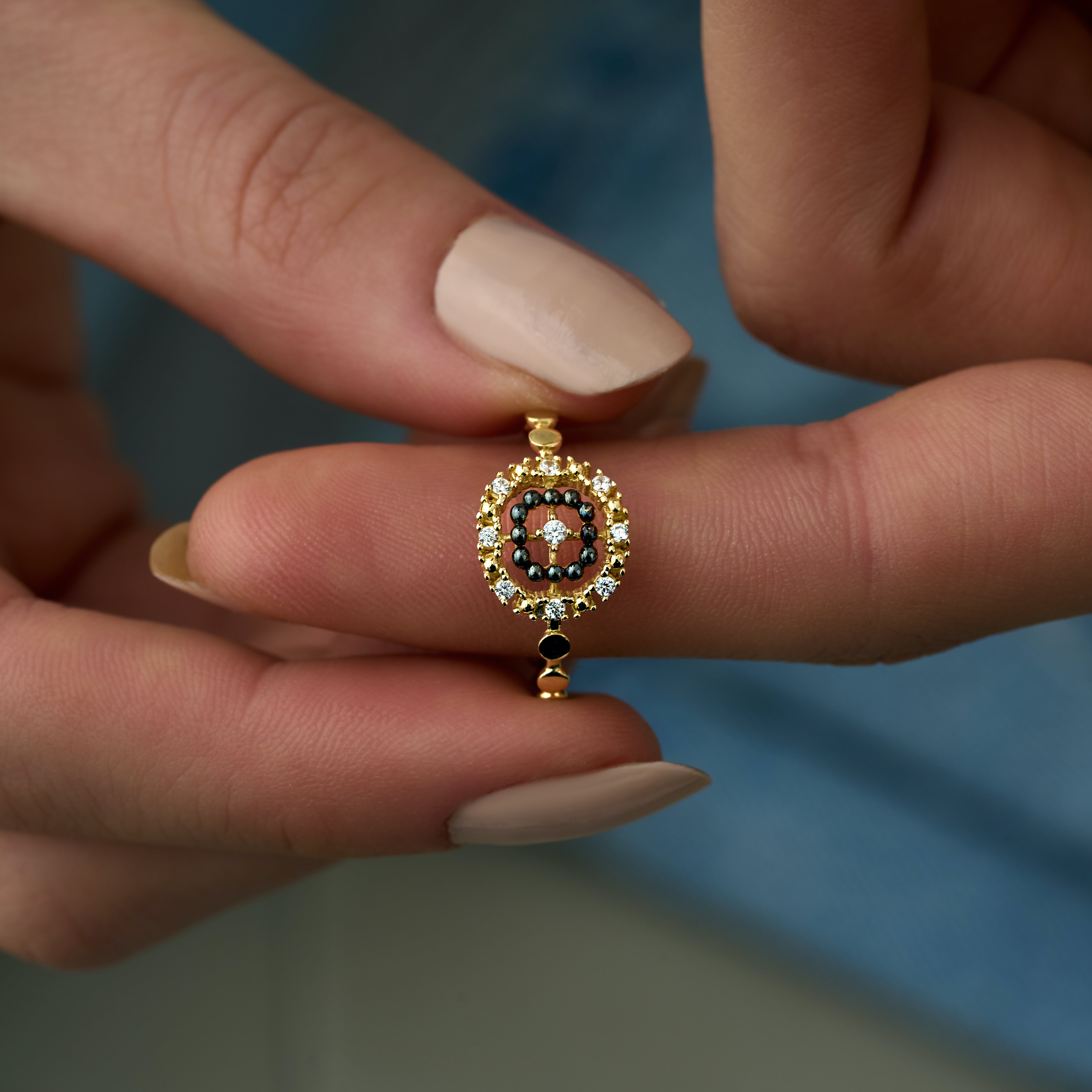 14 Ayar Black & White Diamond 14K Altın Çiçek Tasarımı Altın Yüzük RG026 | altın | Ronaff Pırlanta | Tektaş Yüzük, Pırlanta Yüzük, Kolye, Küpe