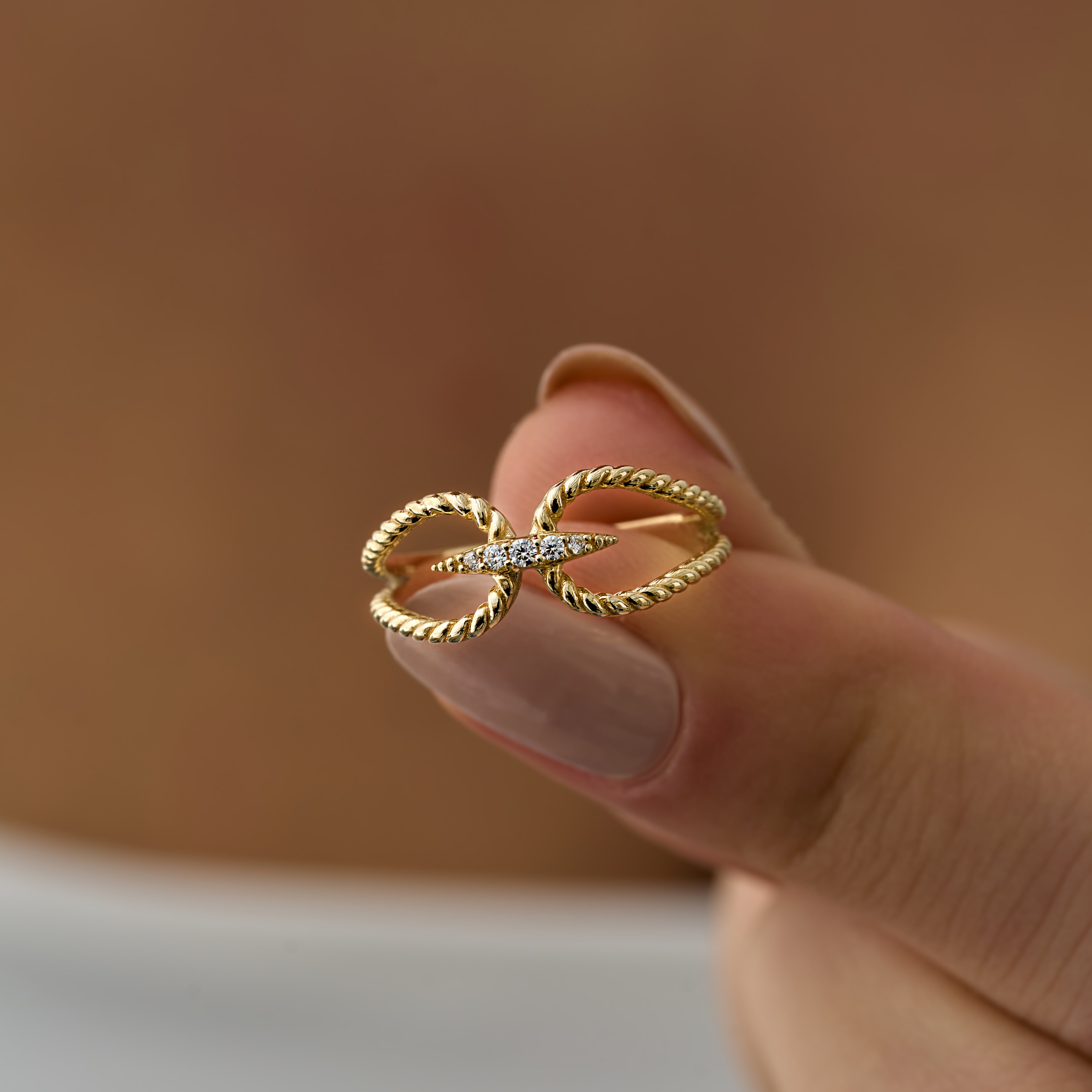 14 Ayar Minimal Çift Burgulu Vintage Altın Yüzük RG029 | altın | Ronaff Pırlanta | Tektaş Yüzük, Pırlanta Yüzük, Kolye, Küpe