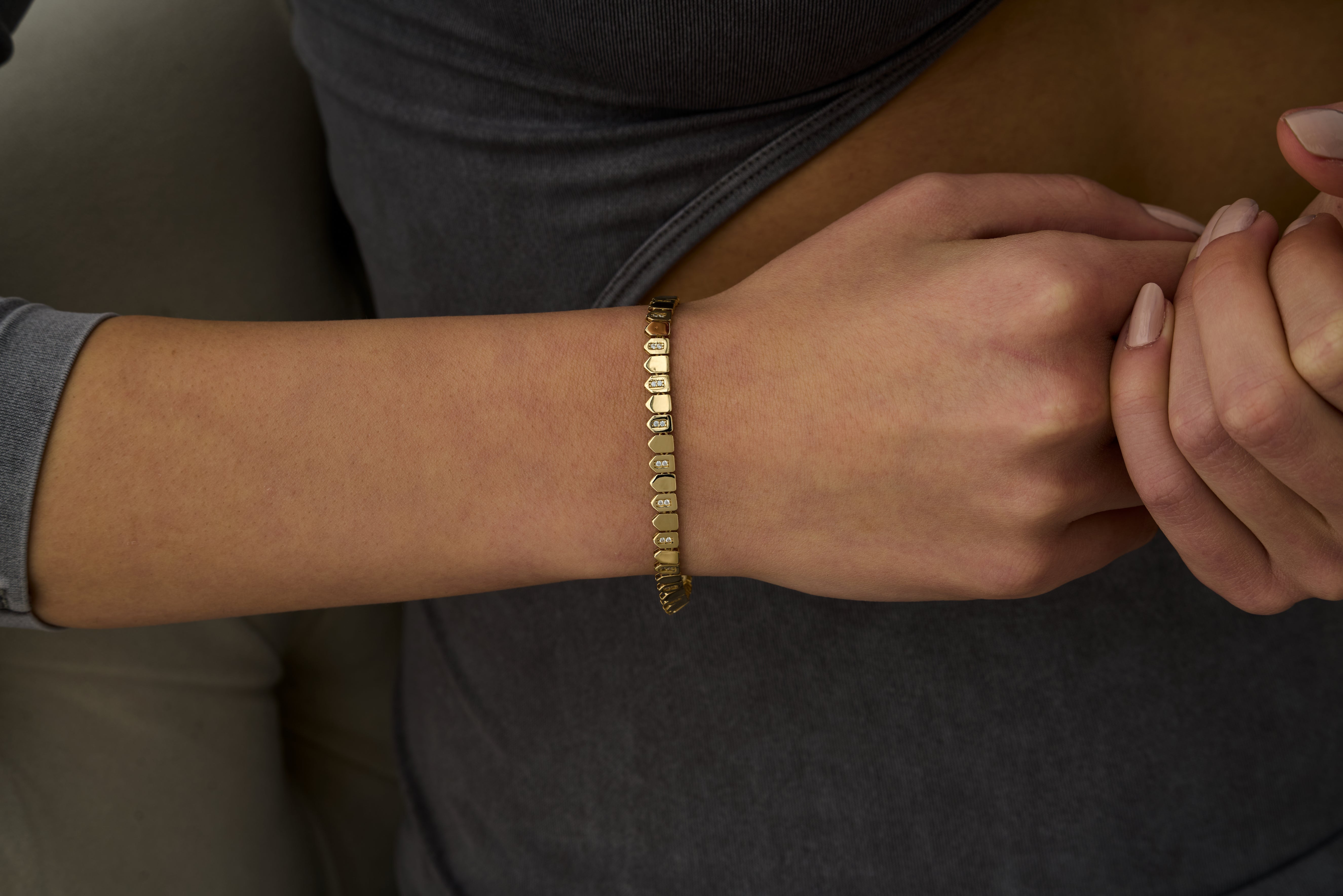 14 Ayar Altın Pırlanta Detaylı Plaka Bileklik RG084 | altın | Ronaff Pırlanta | Tektaş Yüzük, Pırlanta Yüzük, Kolye, Küpe