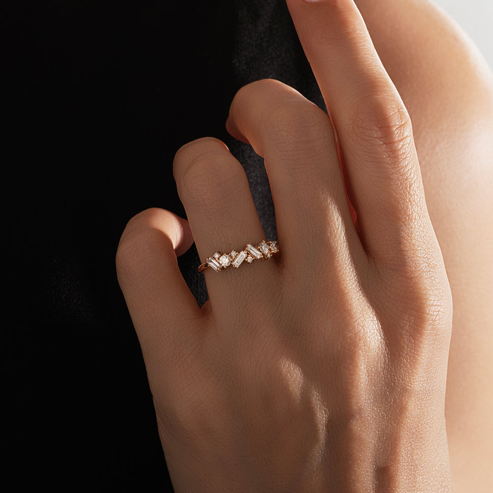 0.20 Karat Baget & 0.10 Karat Yuvarlak Pırlanta Yüzük-RNF1380 | Pırlanta Yüzük | Ronaff Pırlanta | Tektaş Yüzük, Pırlanta Yüzük, Kolye, Küpe