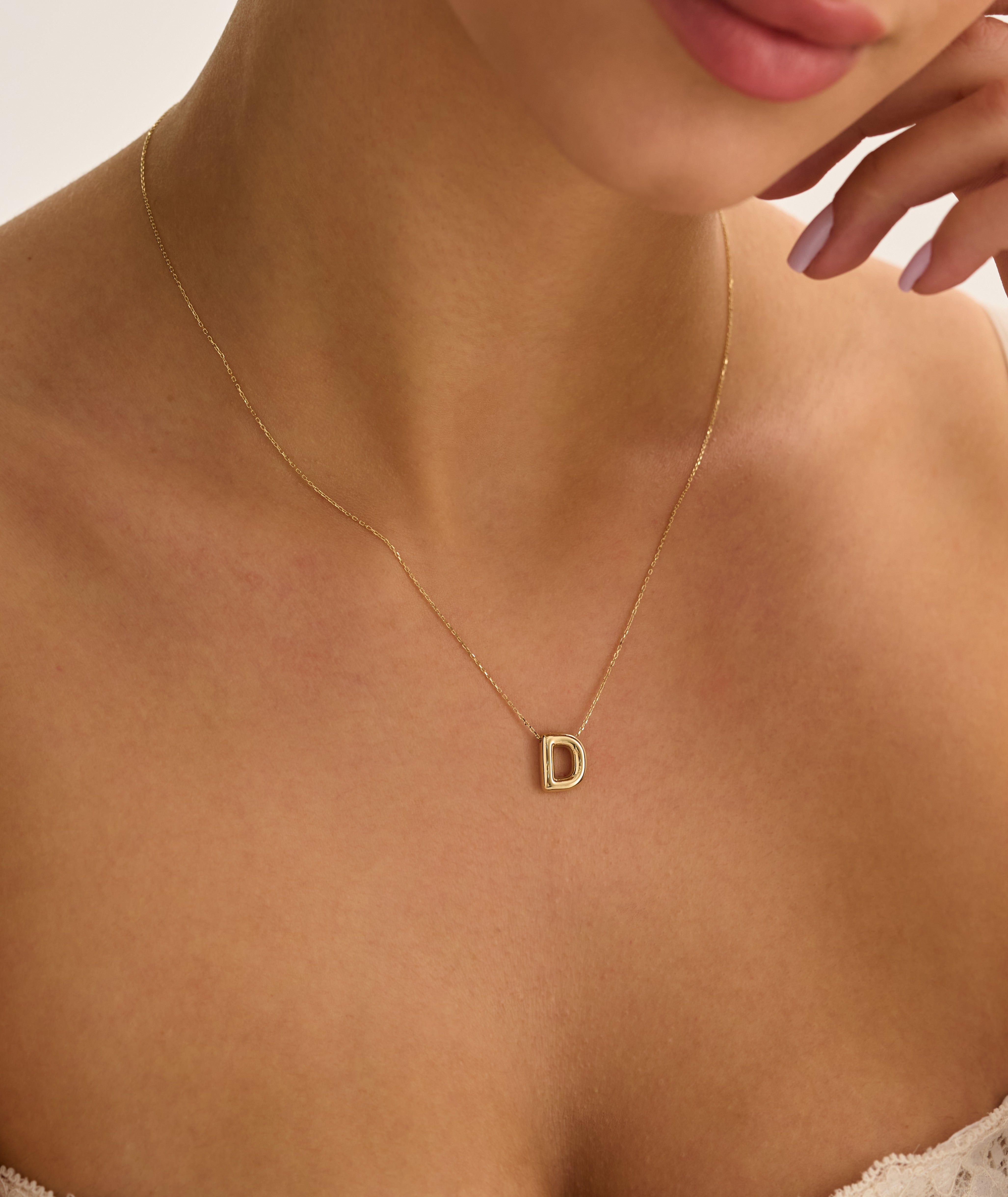 D Harfi 14 Ayar Altın Kolye RG001 | altın | Ronaff Pırlanta | Tektaş Yüzük, Pırlanta Yüzük, Kolye, Küpe