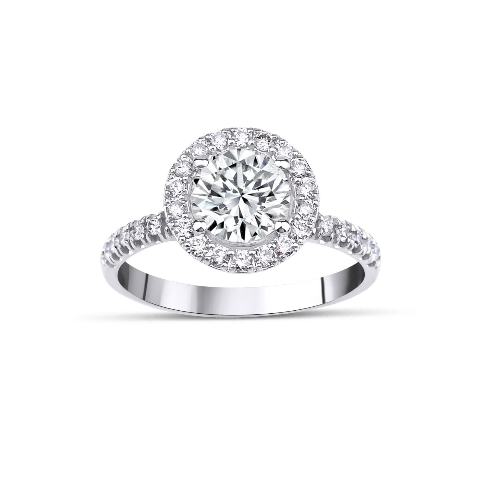 1.51 Karat Merkez Yuvarlak & 0.50 Karat Kenar GIA Sertifikalı Halo Model Tasarım Tektaş Pırlanta Yüzük - RNF0818 | Pırlanta Yüzük | Ronaff Pırlanta | Tektaş Yüzük, Pırlanta Yüzük, Kolye, Küpe
