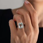 3.68 Karat Aquamarine & 0.40 Karat Kenar Özel Tasarım Pırlantalı Diana Yüzük - RNF0816 | Renkli Taşlı Yüzükler | Ronaff Pırlanta | Tektaş Yüzük, Pırlanta Yüzük, Kolye, Küpe