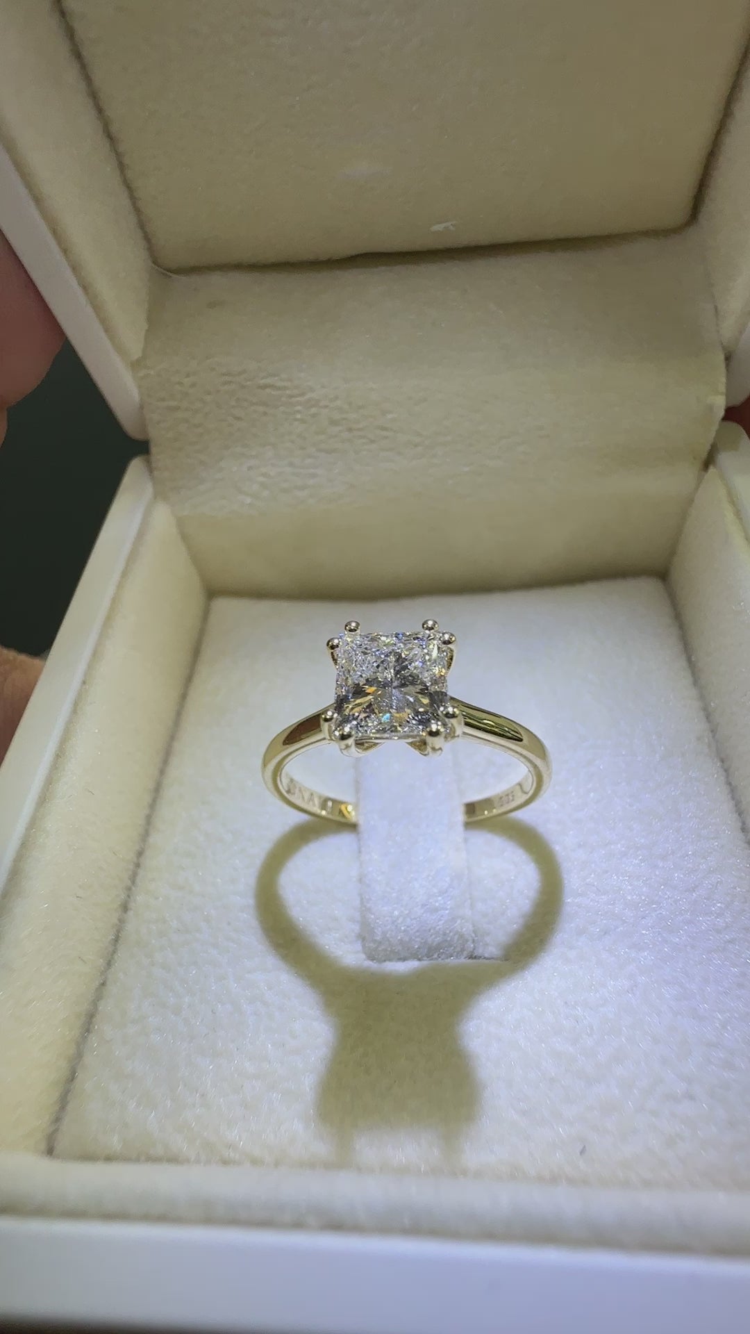 1.20 Carat Princess Cut Solitaire Diamond Ring - RNF01091