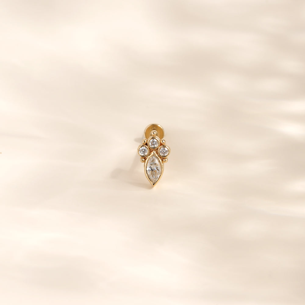 Pırlantalı Piercing - RNF1301 | piercing | Ronaff Pırlanta | Tektaş Yüzük, Pırlanta Yüzük, Kolye, Küpe