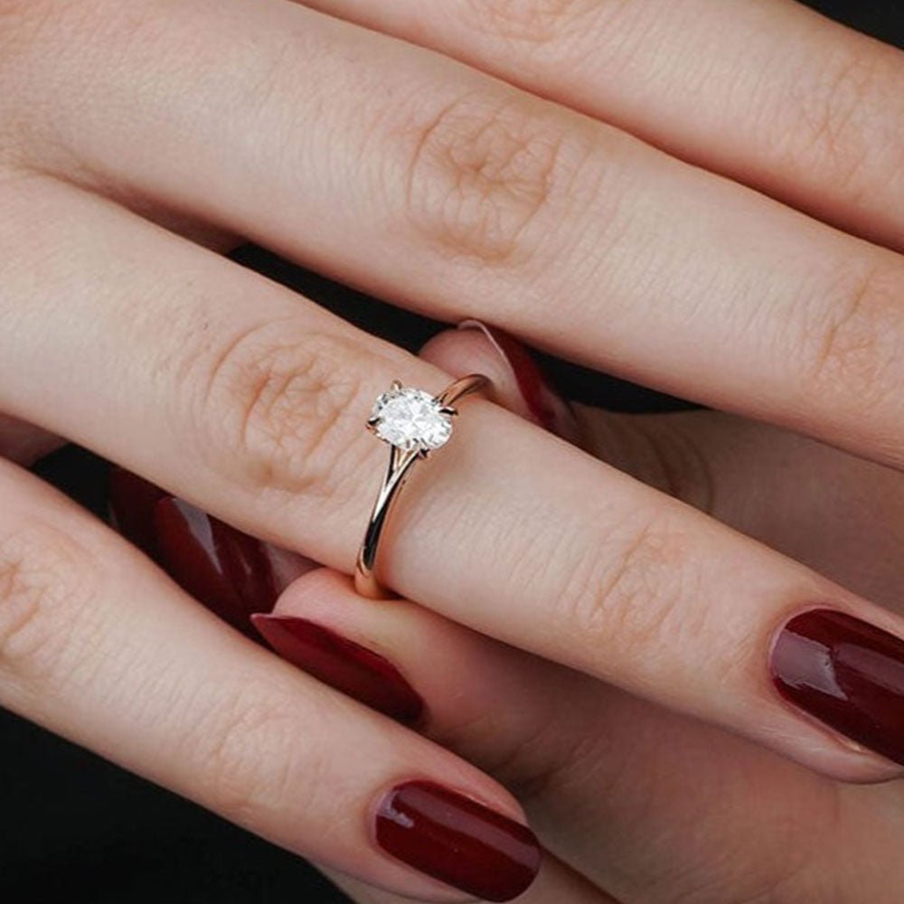 0.44 Karat Oval Kesim HRD Sertifikalı Pırlanta Tektaş Yüzük - RNF0254 | Pırlanta Yüzük | Ronaff Pırlanta | Tektaş Yüzük, Pırlanta Yüzük, Kolye, Küpe