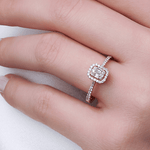 0.45 Karat Pırlanta Rose Baget Yüzük - RNF0415 | Tektaş Pırlanta | Ronaff Pırlanta | Tektaş Yüzük, Pırlanta Yüzük, Kolye, Küpe