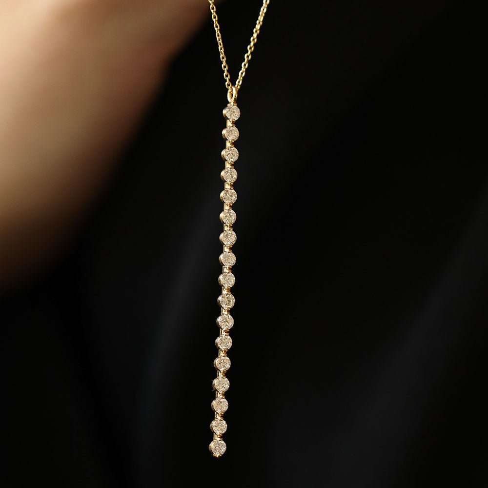 0.54 Karat Pırlantalı Çubuk Kolye - RNF1201 | Pırlanta Kolye | Ronaff Pırlanta | Tektaş Yüzük, Pırlanta Yüzük, Kolye, Küpe