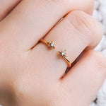 0.04 Karat Pırlantalı Yıldızlı Mini Yüzük - RNF0304 | Tektaş Pırlanta | Ronaff Pırlanta | Tektaş Yüzük, Pırlanta Yüzük, Kolye, Küpe