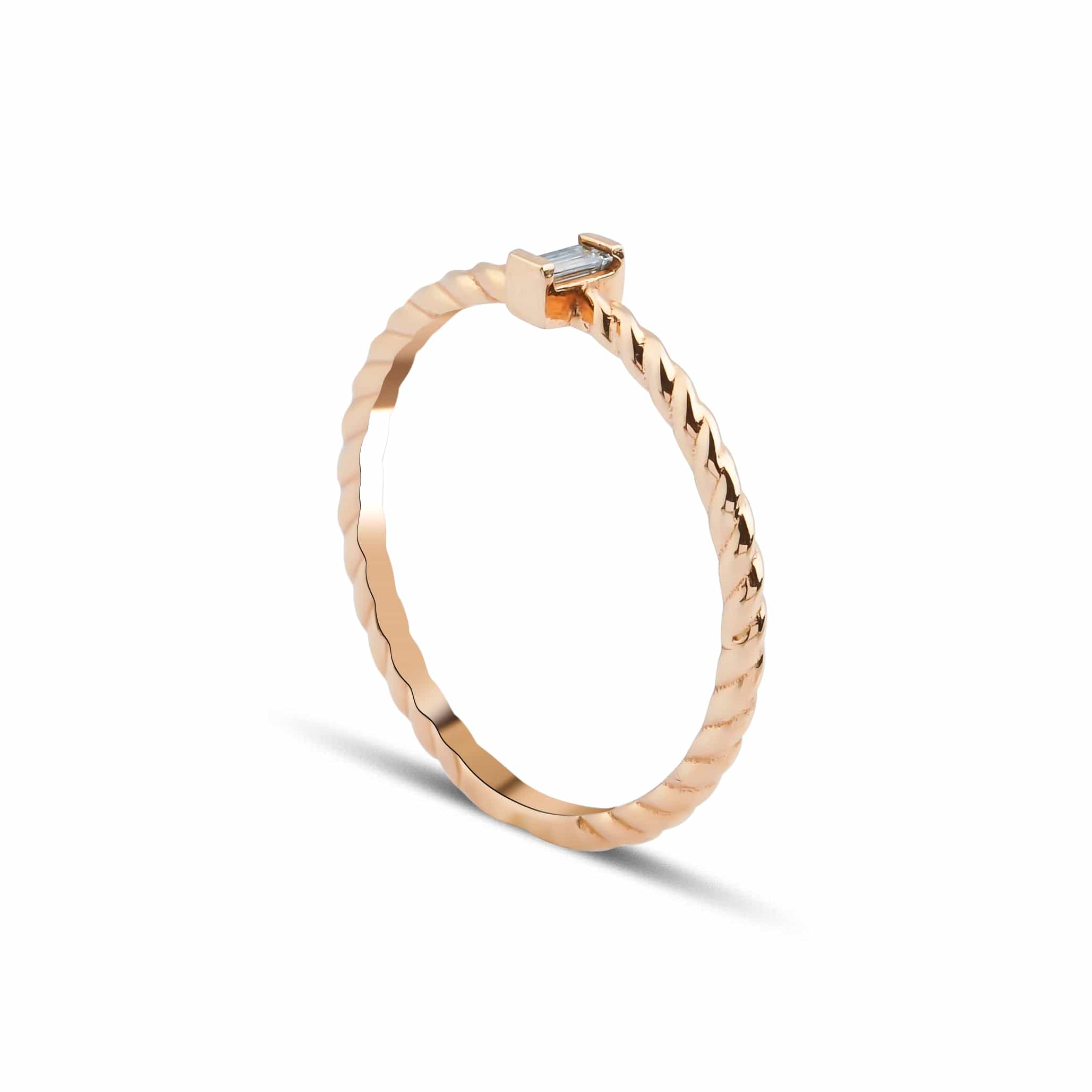 0.08 Karat Baget Pırlanta Burgu Yüzük - RNF0292 | Tektaş Pırlanta | Ronaff Pırlanta | Tektaş Yüzük, Pırlanta Yüzük, Kolye, Küpe