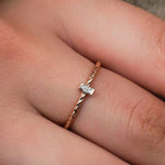 0.08 Karat Baget Pırlanta Burgu Yüzük - RNF0292 | Tektaş Pırlanta | Ronaff Pırlanta | Tektaş Yüzük, Pırlanta Yüzük, Kolye, Küpe