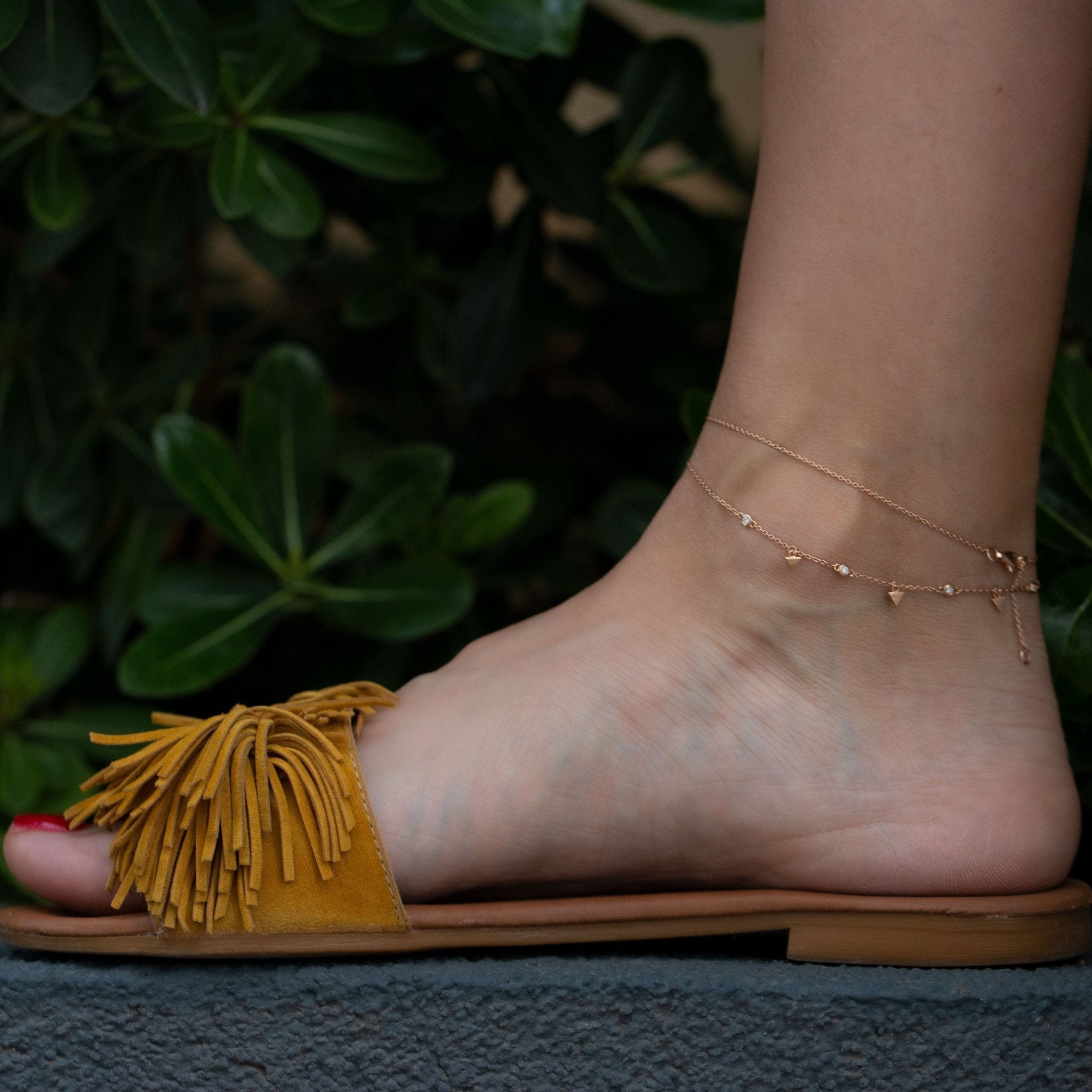 0.08 Karat Pırlantalı Halhal - RNF0576 | Pırlanta Halhal | Ronaff Pırlanta | Tektaş Yüzük, Pırlanta Yüzük, Kolye, Küpe