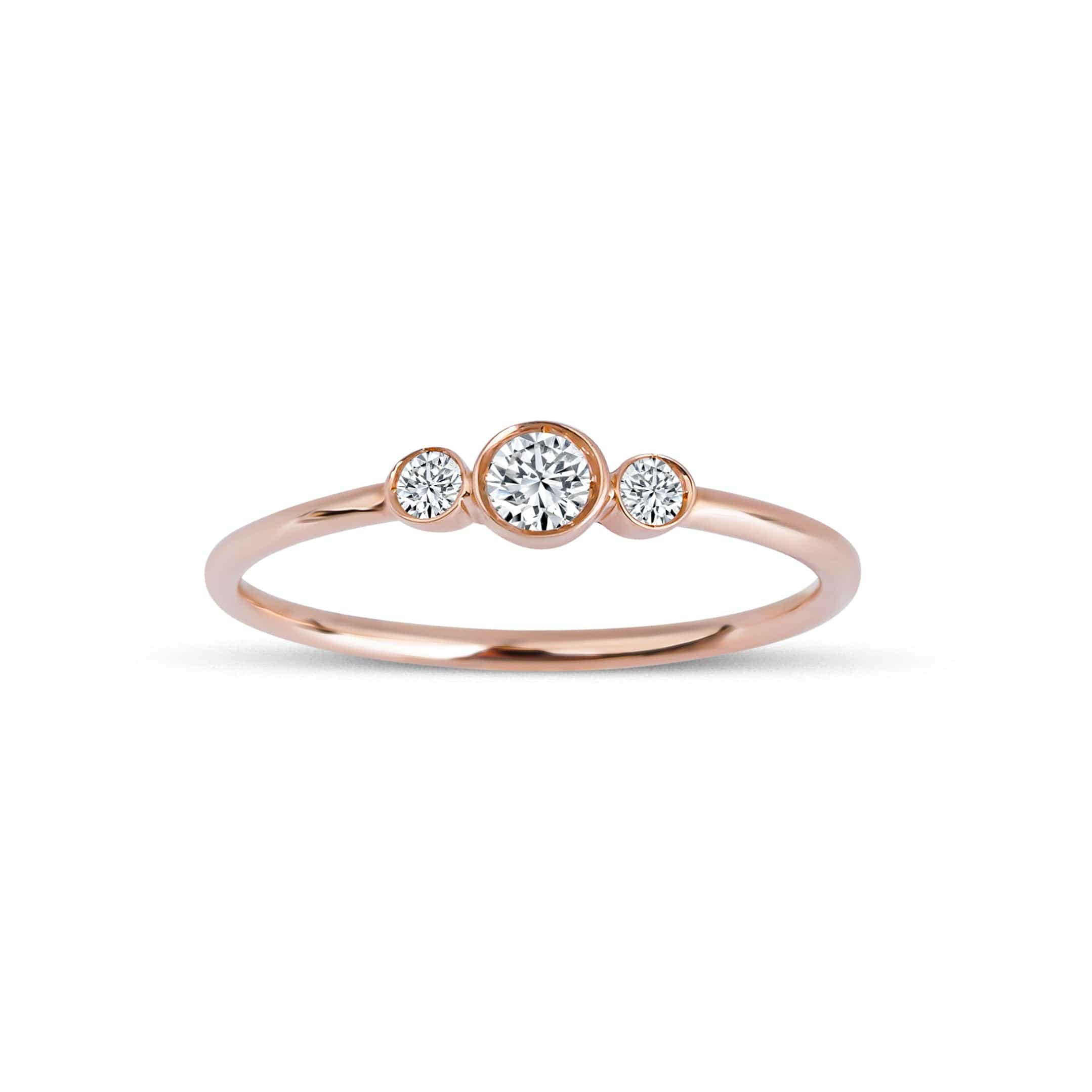 0.10 Karat & 0.08 Karat Yuvarlak Kesim Minimal Üçtaş Pırlanta Yüzük - RNF0527 | Pırlanta Yüzük | Ronaff Pırlanta | Tektaş Yüzük, Pırlanta Yüzük, Kolye, Küpe