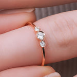 0.10 Karat & 0.08 Karat Yuvarlak Kesim Minimal Üçtaş Pırlanta Yüzük - RNF0527 | Pırlanta Yüzük | Ronaff Pırlanta | Tektaş Yüzük, Pırlanta Yüzük, Kolye, Küpe