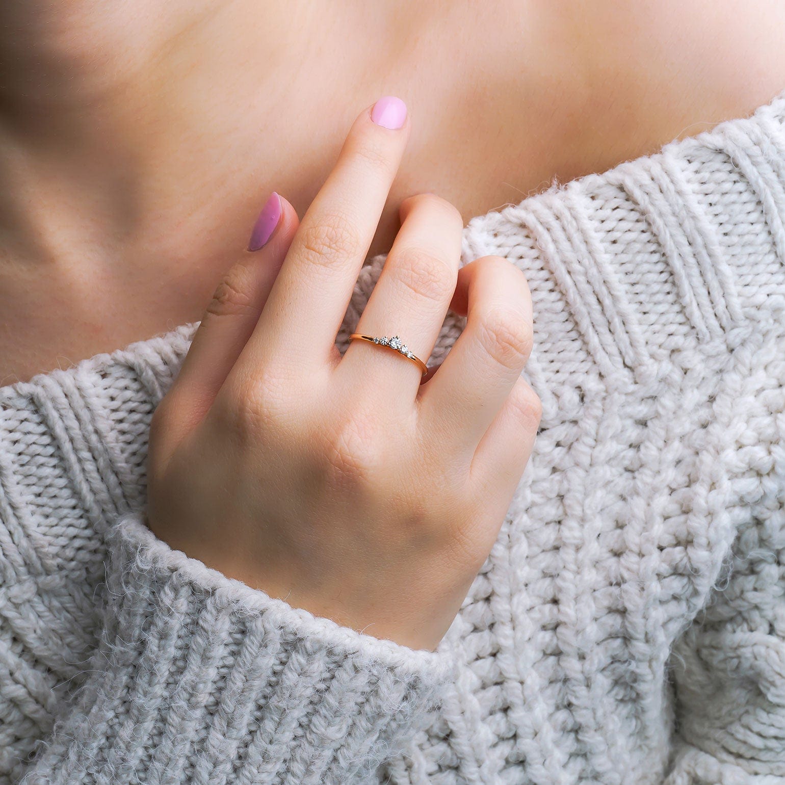 0.10 Karat Minimal Beştaş Pırlanta Yüzük - RNF0316 | Tektaş Pırlanta | Ronaff Pırlanta | Tektaş Yüzük, Pırlanta Yüzük, Kolye, Küpe