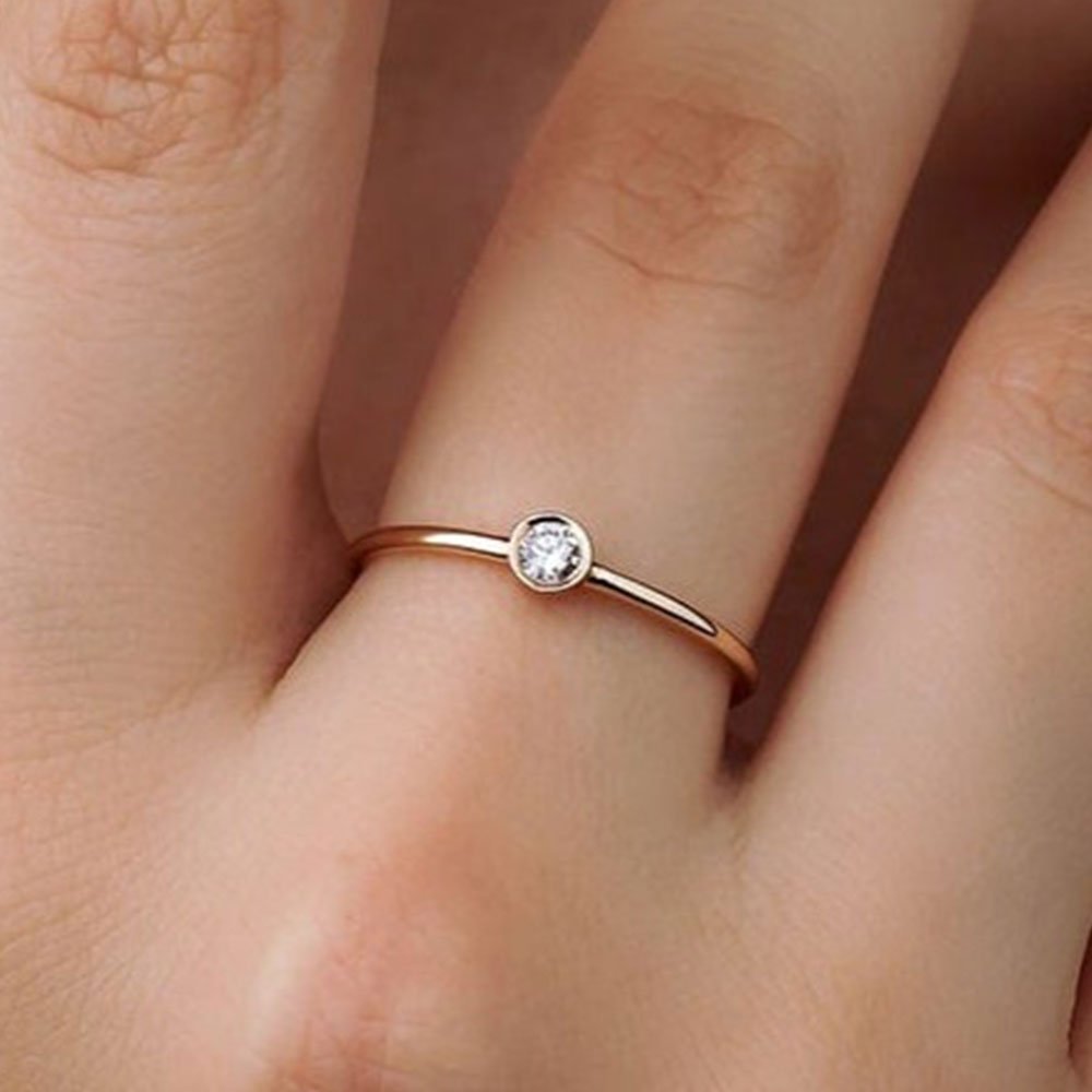 0.10 Karat Yuvarlak Kesim Pırlanta Tektaş Yüzük - RNF0338 | Tektaş Pırlanta | Ronaff Pırlanta | Tektaş Yüzük, Pırlanta Yüzük, Kolye, Küpe