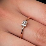 0.15 Karat Baget Pırlantalı Mini Yüzük - RNF0291 | Tektaş Pırlanta | Ronaff Pırlanta | Tektaş Yüzük, Pırlanta Yüzük, Kolye, Küpe