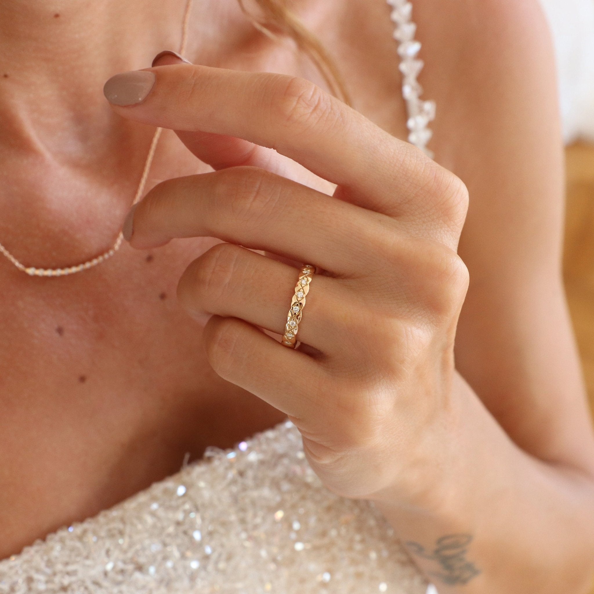 0.15 Karat Pırlanta Tasarımlı Altın Alyans - RNF0577 | Alyans | Ronaff Pırlanta | Tektaş Yüzük, Pırlanta Yüzük, Kolye, Küpe